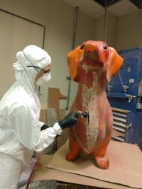 Repairing the Fiberglass Dog Repairing the Fiberglass Dog