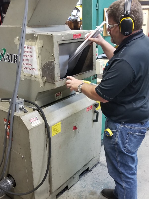 Granulated Plastic for Recycling